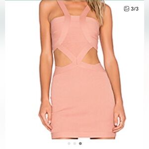 NBD Blush Pink Cutout Mini Dress